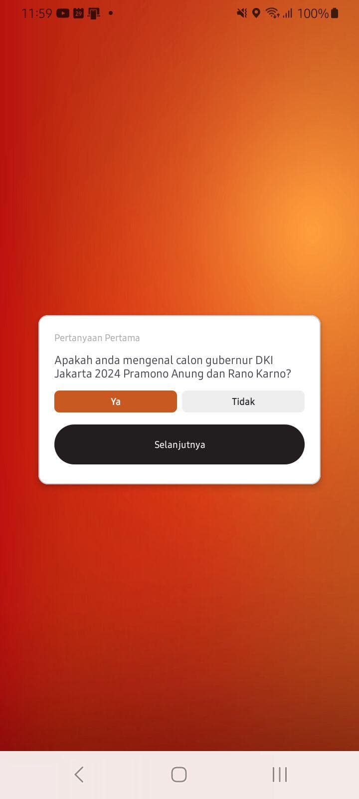 Candidate Awareness screen