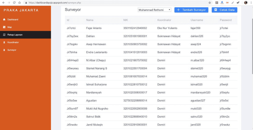 Surveyor Management screenshot